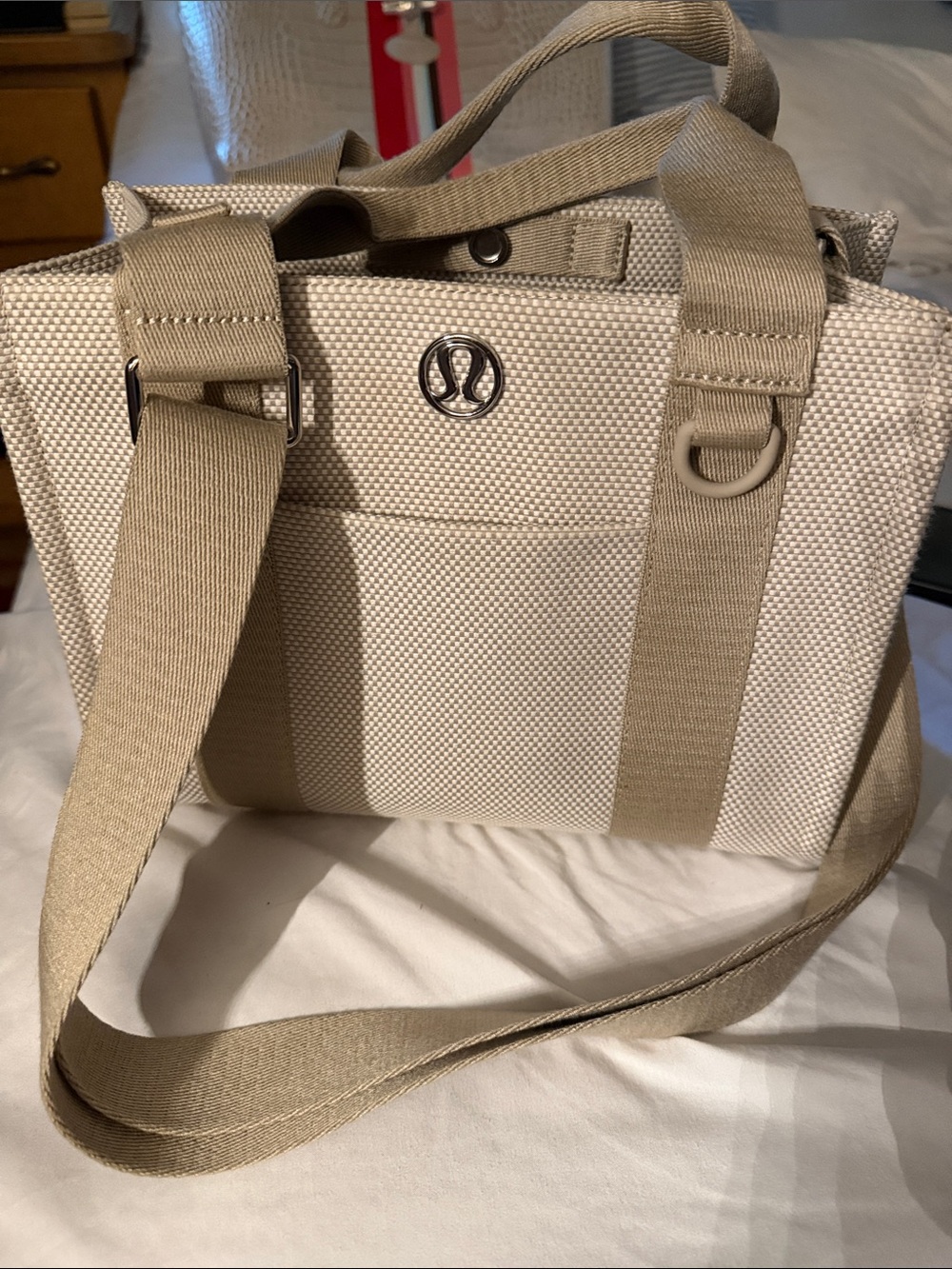 lululemon athletica Beige Canvas Tote Bag